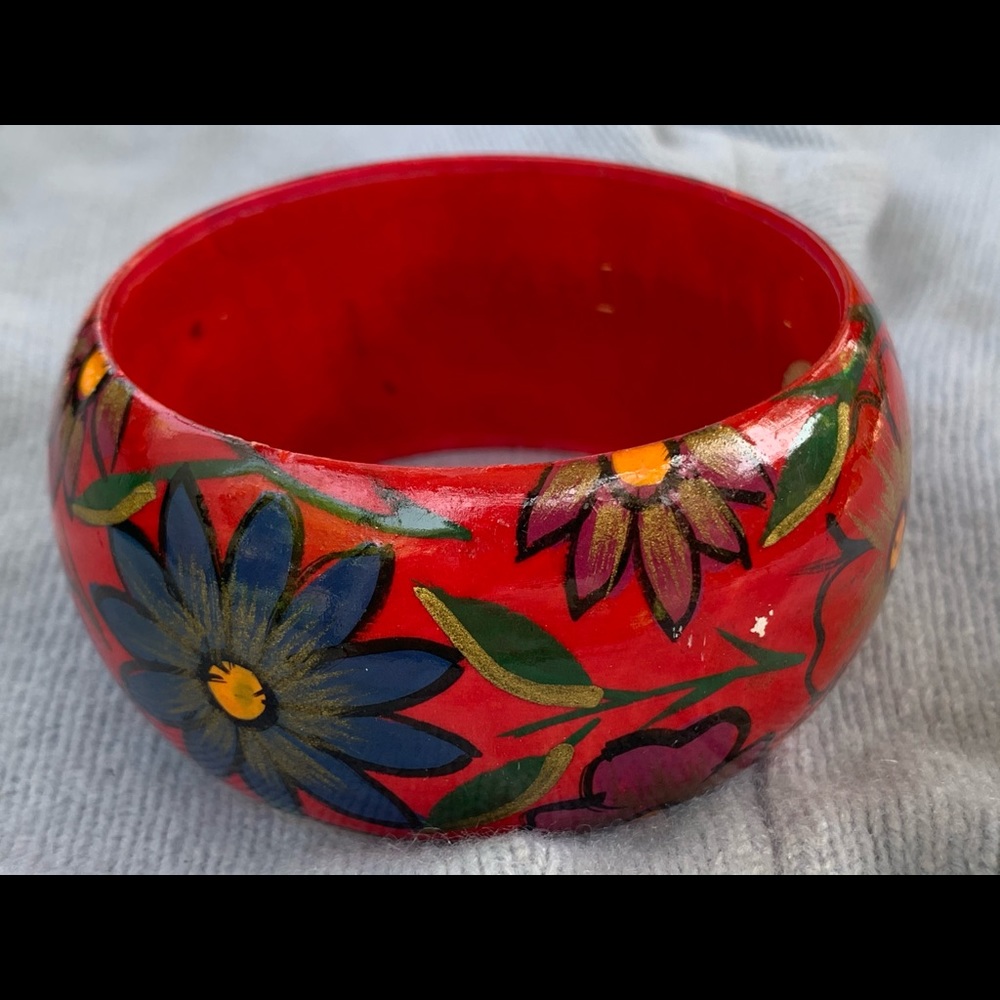 Beautiful boho hand painted fashion jewelry edgy